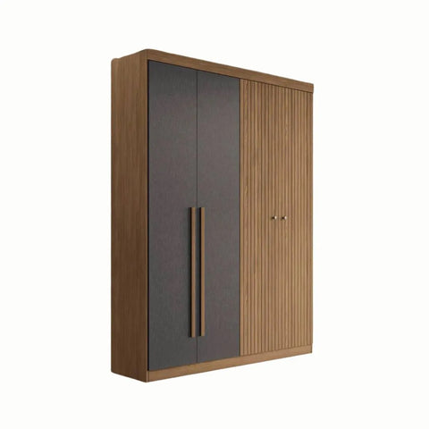 Wardrobe Buriti 162448P 4 Doors  Jatoba/Grafite  (Limited 3 Months Warranty)