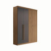 Wardrobe Buriti 162448P 4 Doors  Jatoba/Grafite  (Limited 3 Months Warranty)