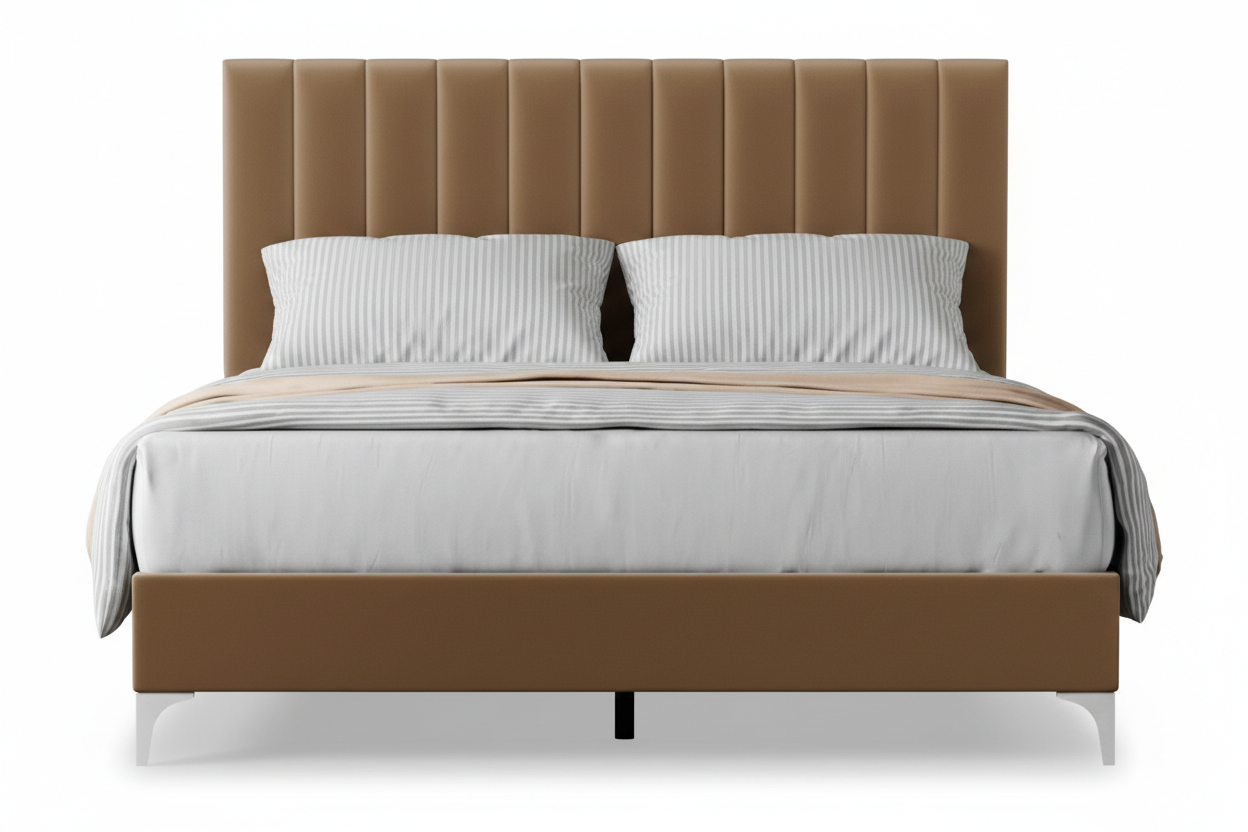 Beds Sf1019B 1009-28 Linen 180*200  Brown  (Limited 3 Months Warranty)