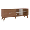 Tv Stand Verona 4500 Up To 75 / 2 Drawers With 4 Niches  180*40*63.5Cm Cedar/ Off White  (Limited 3 Months Warranty)