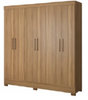 Wardrobe Pratico 63020/134 6 Doors With 3 Drawers 201*212*47 cm  Almond ( Limited 3 Months Warranty)