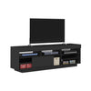 Tv Stand Treviso 4117 Up To 75 / Sliding Door  180*41.5*56.5Cm Black  (Limited 3 Months Warranty)