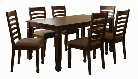 Dining Set Bally Table +6 Chairs (Limited 3 Months Warranty )