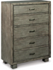 COMMODE ARNETT B552-46 5 DRAWERS 119.3CM*80.0CM*40.6CM GRAY