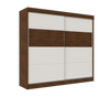 Wardrobe Belfast 2Sliding Doors Walnut (Limited 3 Months Warranty)