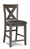 STOOL UPHOLSTERED BARSTOOL (2/CN) CAITBROOK D388-124 101.9CM*47.6CM*54.6CM ANTIQUED GRAY