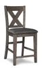 STOOL UPHOLSTERED BARSTOOL (2/CN) CAITBROOK D388-124 101.9CM*47.6CM*54.6CM ANTIQUED GRAY