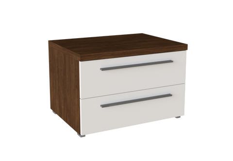 Nightstand Belfast 2 Drawers Walnut (Limited 3 Months Warranty)