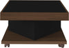 Coffee Table Saara 1208 Space On The Top  63*63*33.5Cm Walnut/Black (Limited 3 Months Warranty)