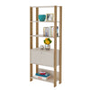 Bookcase Match 4234 4 Shelves  63*32*166Cm Off White / Oak  (Limited 3 Months Warranty)