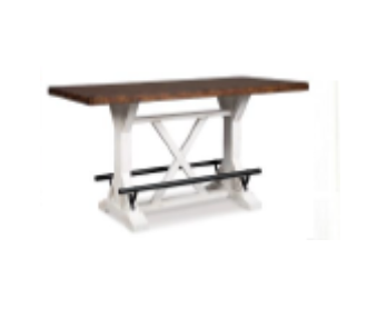 DINING TABLE VALEBECK RECT DINING ROOM COUNTER TABLE D546-13 91.4CM*152.4CM*76.2CM TWO-TONE