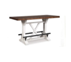 DINING TABLE VALEBECK RECT DINING ROOM COUNTER TABLE D546-13 91.4CM*152.4CM*76.2CM TWO-TONE
