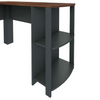 Office Table Luma 6121 Curved  135*135*74.8Cm Brown/Gray  (Limited 3 Months Warranty)