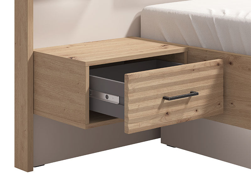 Beds Modena 160 Plus 11013685 160*200  Oak/Off White  (Limited 3 Months Warranty)