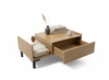 Coffee Table 3092.002 With 1 Drawer  34.5*90*45Cm Freijo/Black (Limited 3 Months Warranty)