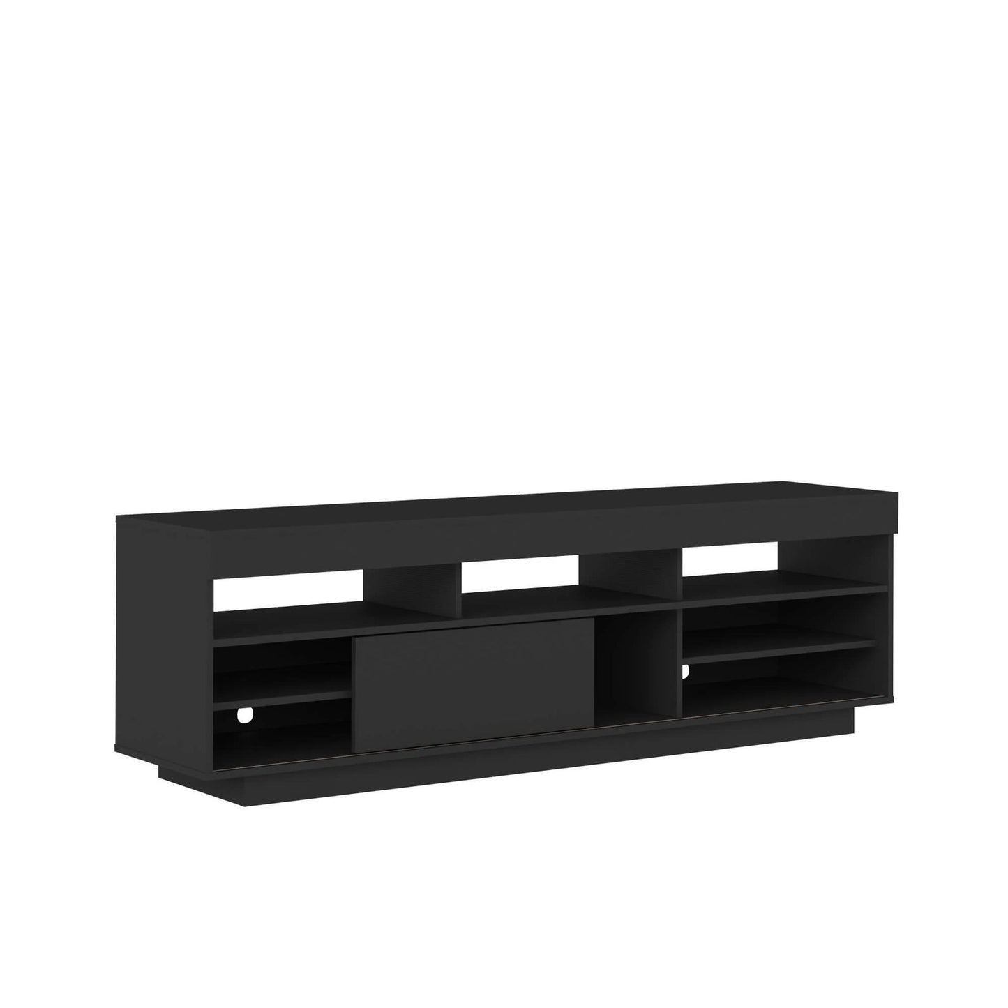 Tv Stand Treviso 4117 Up To 75 / Sliding Door  180*41.5*56.5Cm Black  (Limited 3 Months Warranty)
