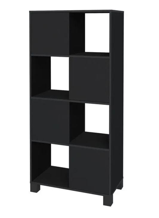 Cabinet Wally 5679 4 Doors With 4 Niches  67.5*36*145Cm Black (Limited 3 Months Warranty)