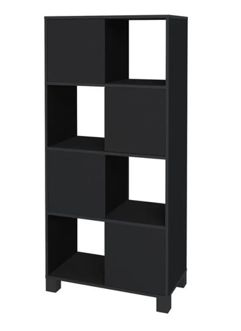 Cabinet Wally 5679 4 Doors With 4 Niches  67.5*36*145Cm Black (Limited 3 Months Warranty)