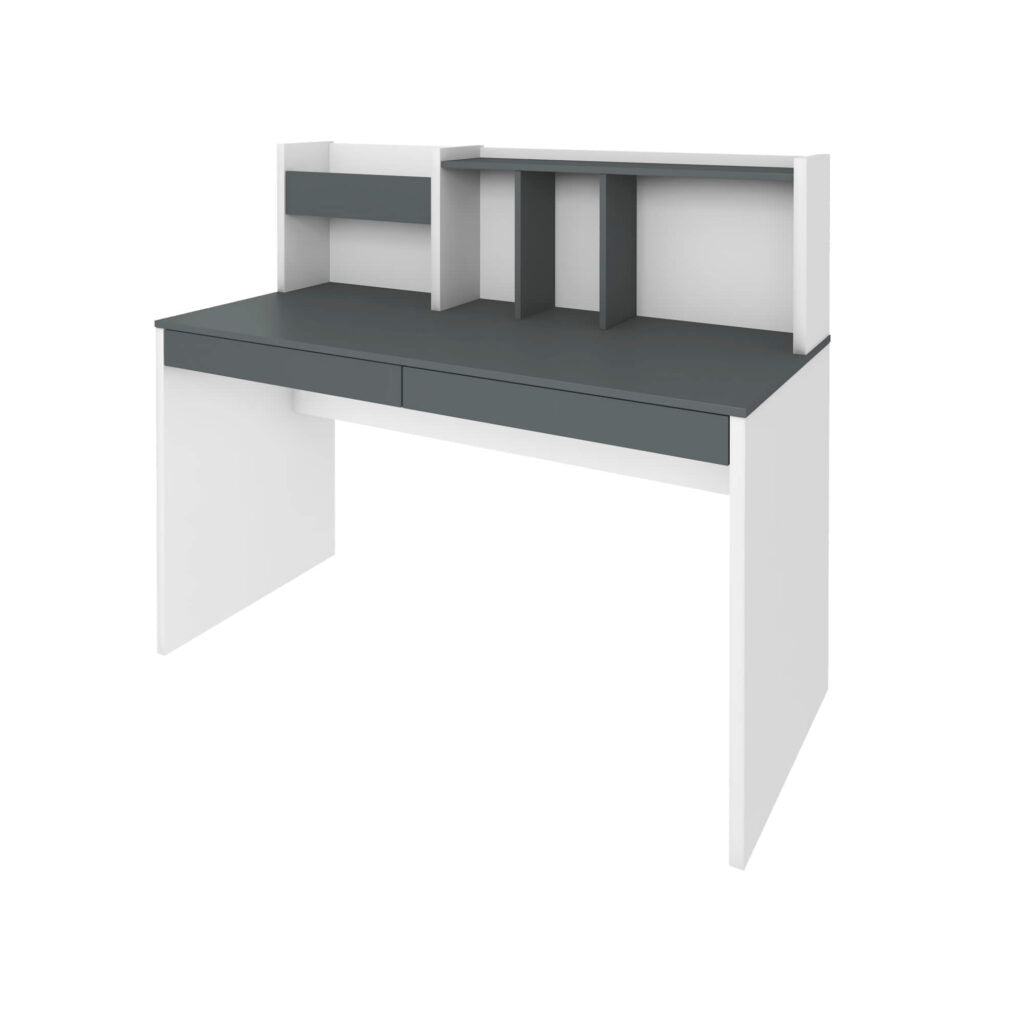 Office Table France 6124 Desk  135*60*114.5Cm Gray/White (Limited 3 Months Warranty)