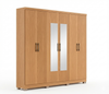 Wardrobe Cbj559-Cn 6 Doors With 2 Drawers & Mirror  223*223*47Cm Canela/ Cinnamon  (Limited 3 Months Warranty)