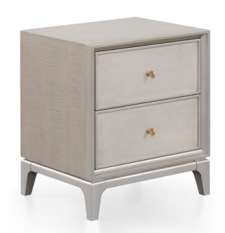 NIGHT STAND GLAVINA B5955-92 TWO DRAWER CHAMPAIGN GOLD