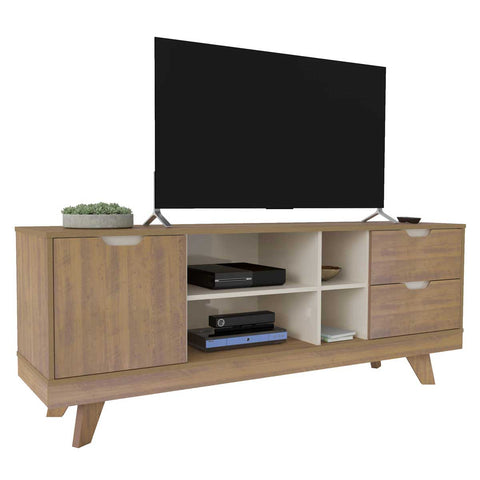Tv Stand Michigan 4226 Up To 65 / 1 Door + 4 Niches  160*41.5*63Cm Pine/Off White (Limited 3 Months Warranty)