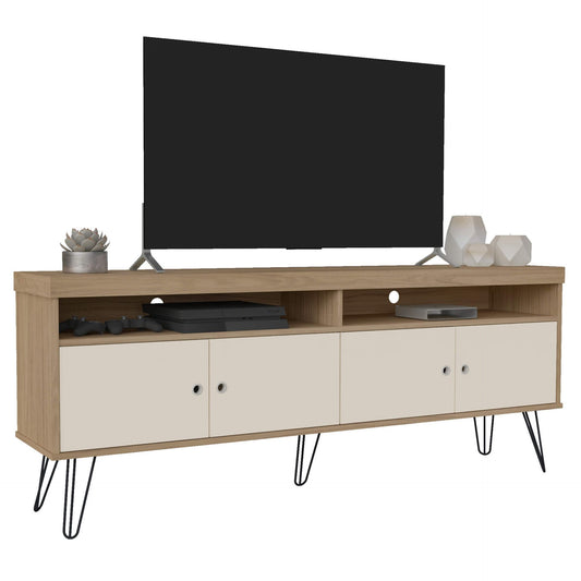 Tv Stand Liberty 4217 Up To 65 / 4 Doors  160*33.5*62Cm Oak/Off White (Limited 3 Months Warranty)