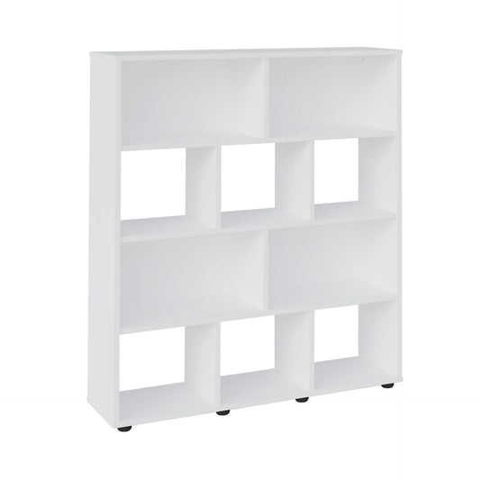 Bookcase Book 3466 Ten Niches  91*25*109Cm White  (Limited 3 Months Warranty)