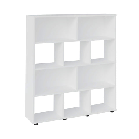 Bookcase Book 3466 Ten Niches  91*25*109Cm White  (Limited 3 Months Warranty)