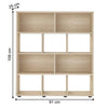 Bookcase Book 4608 Ten Niches  91*25*109Cm Natural  (Limited 3 Months Warranty)