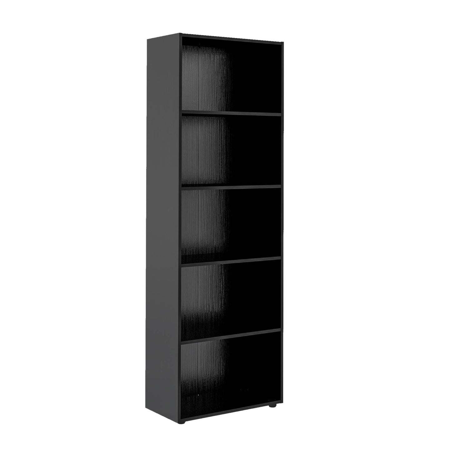 Bookcase Multy 4146 Five Shelves  60*30*180Cm Black  (Limited 3 Months Warranty)