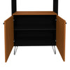 Bookcase Hit 6195 2 Doors With 1 Internal Shelf  90*36*183Cm Freijo/Black  (Limited 3 Months Warrantyhit 6195