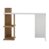 Office Table Mp6002.001 1 Shelve  90.5*121.5*45Cm White/Rustic  (Limited 3 Months Warranty)