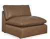 SOFA EMILIA ARMLESS CHAIR FEATHER LEATHER 3090146 91.4CM*101.6CM*104.1CM CARAMEL