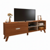 Tv Stand Verona 4500 Up To 75 / 2 Drawers With 4 Niches  180*40*63.5Cm Cedar/ Off White  (Limited 3 Months Warranty)