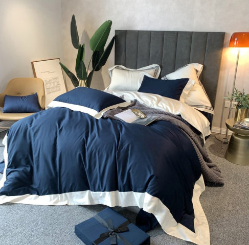 ACCESSORIES KING DUVET SET Q5001221K (2/CS) BLUE/WHITE
