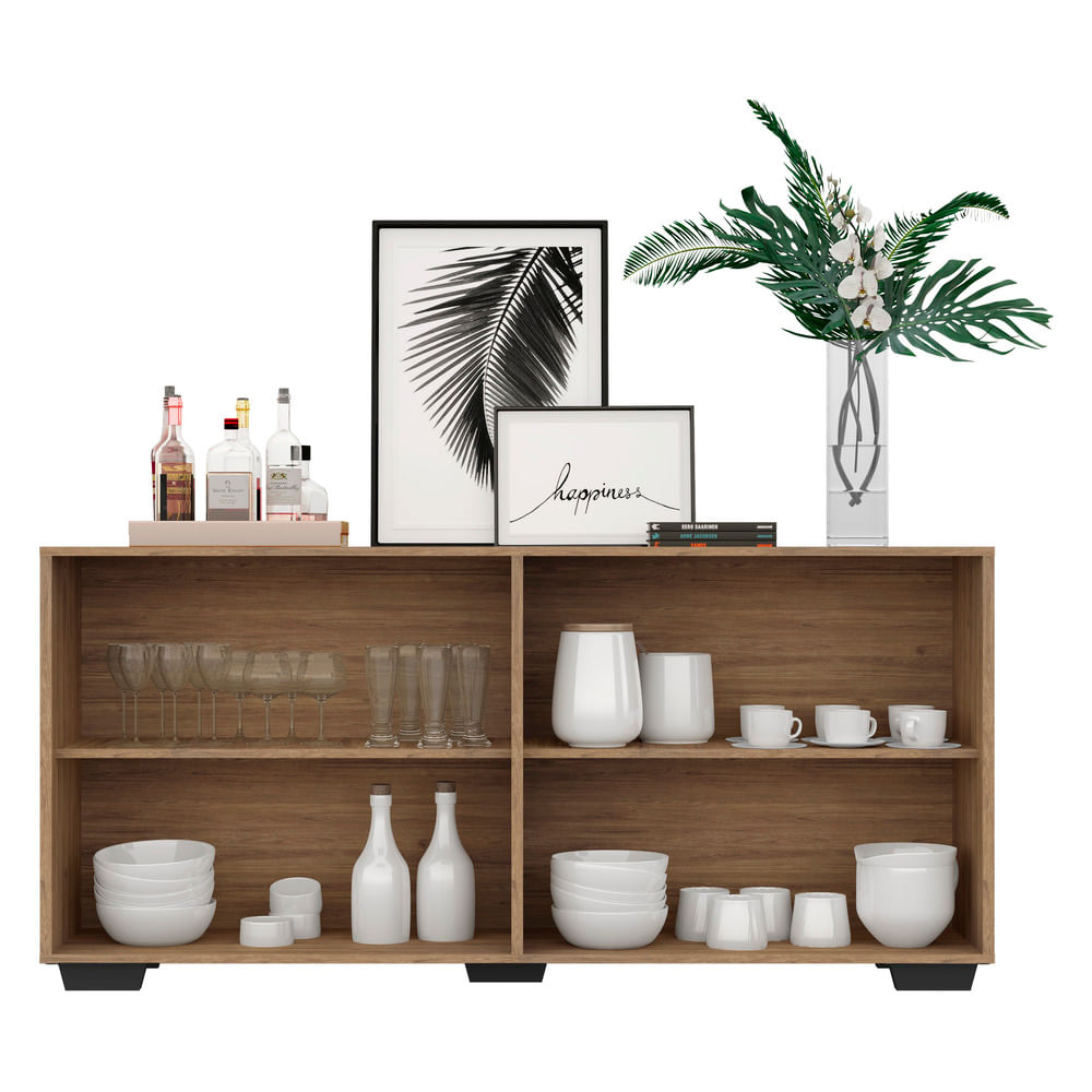 Buffet Mp3563 4 Doors With 2 Mirrors  74*123*32Cm Rustic/Natural  (Limited 3 Months Warranty)