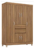 Wardrobe Ecom Ii 62020/134 6 Door & 2 Drawers  128*181*47 Cm Almond (Limited 3 Months Warranty)