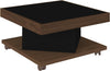 Coffee Table Saara 1208 Space On The Top  63*63*33.5Cm Walnut/Black (Limited 3 Months Warranty)