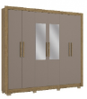 Wardrobe CB03M569 -NGFE 6 doors 3 drawers w/mirror 223H X 232W X 47D cm (limited 3 months warranty)