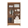 Wardrobe Astro 42860/140 4 Doors With 2 Drawers 110*201*47 Cm  Off White / Brown   (Limited 3 months Warranty)