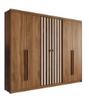 Wardrobe Vancouver Ref 1171 6 doors with 3 drawers 260*231*55cm freijo/off white (limited 3 months warranty)