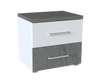 Nightstand Henry 2 Drawers Grey/White (Limited 3 Months Warranty)