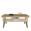Coffee Table Lucca 4150 Retro Design  91*59*44.5Cm Oak/Off White  (Limited 3 Months Warranty)