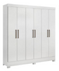 Wardrobe Pratico 63020/03 6 Doors With 3 Drawers 201*212*47 cm White ( Limited 3 Months Warranty )