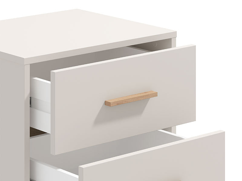 Night Stand Belfort 2 Drawers  48*40*52Cm Off White  (Limited 3 Months Warranty)