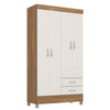 Wardrobe Astro 42860/140 4 Doors With 2 Drawers 110*201*47 Cm  Off White / Brown   (Limited 3 months Warranty)