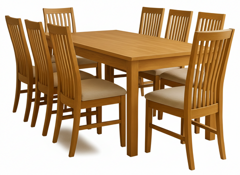Dining Set Balegong Table With 8 Chairs 200X100X78 N-Wb