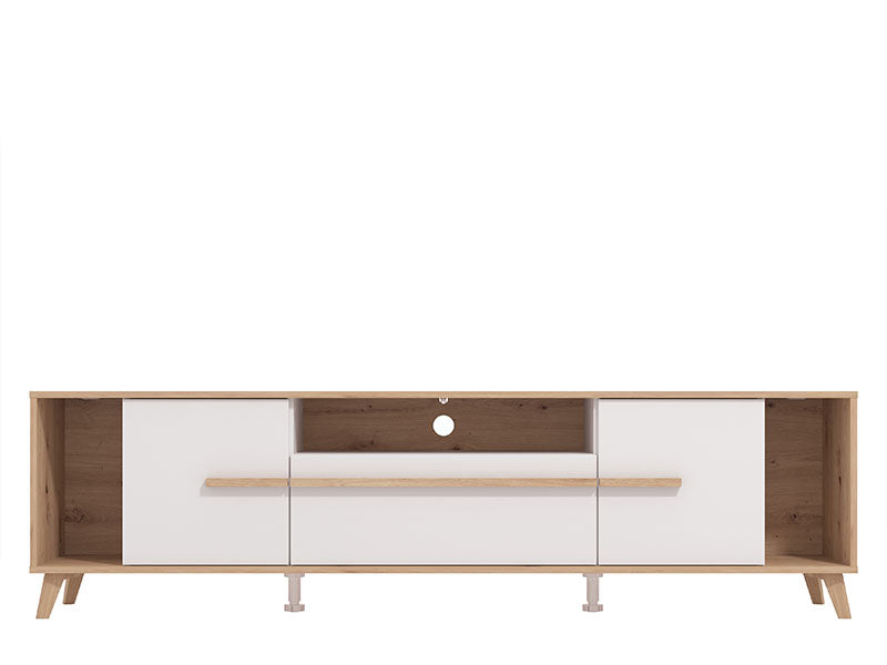 Tv Stand Orleans 11013346 2 Doors  189*40*52Cm Oak / White (Limited 3 Months Warranty)
