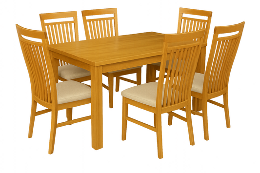 Dining Set Setsalles Table With 6 Chairs 160X80X78 N-Wb